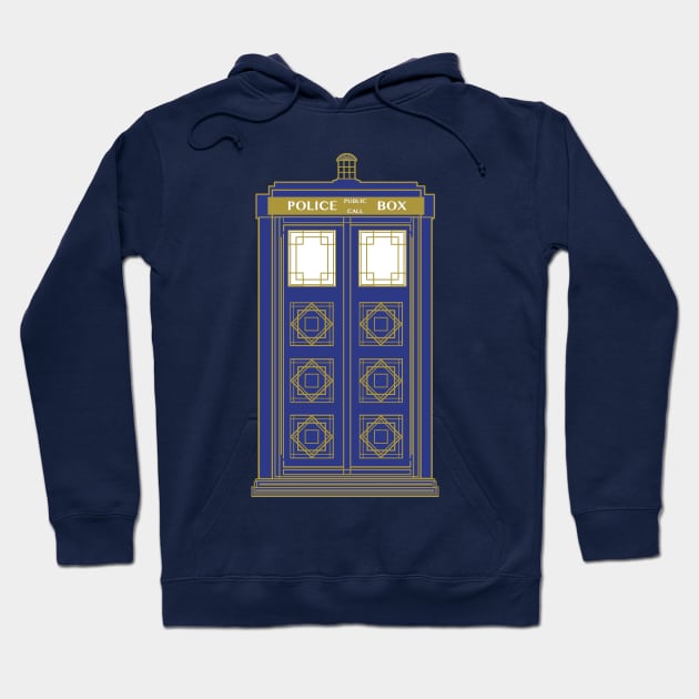 Art Deco Tardis Hoodie by OmerNaor316